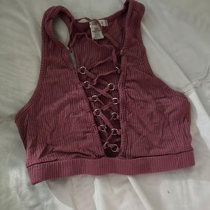 Small pink crop top